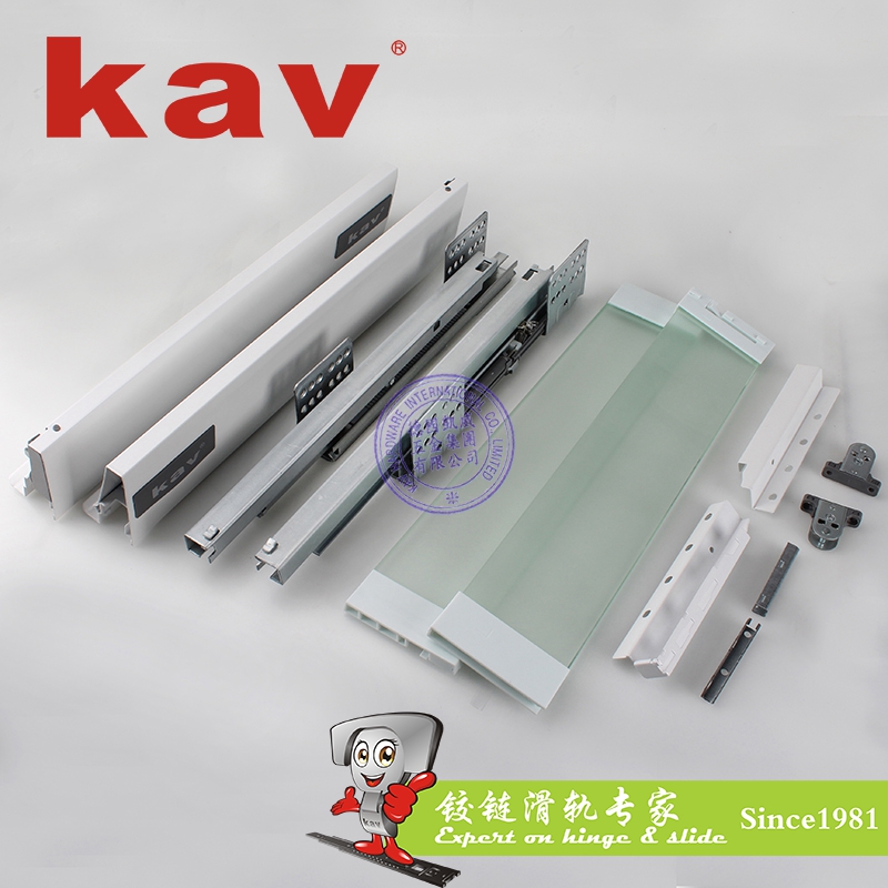 豪华百变阻尼磨砂玻璃骑马抽滑轨【骑霸导轨】 E660H05-151-4