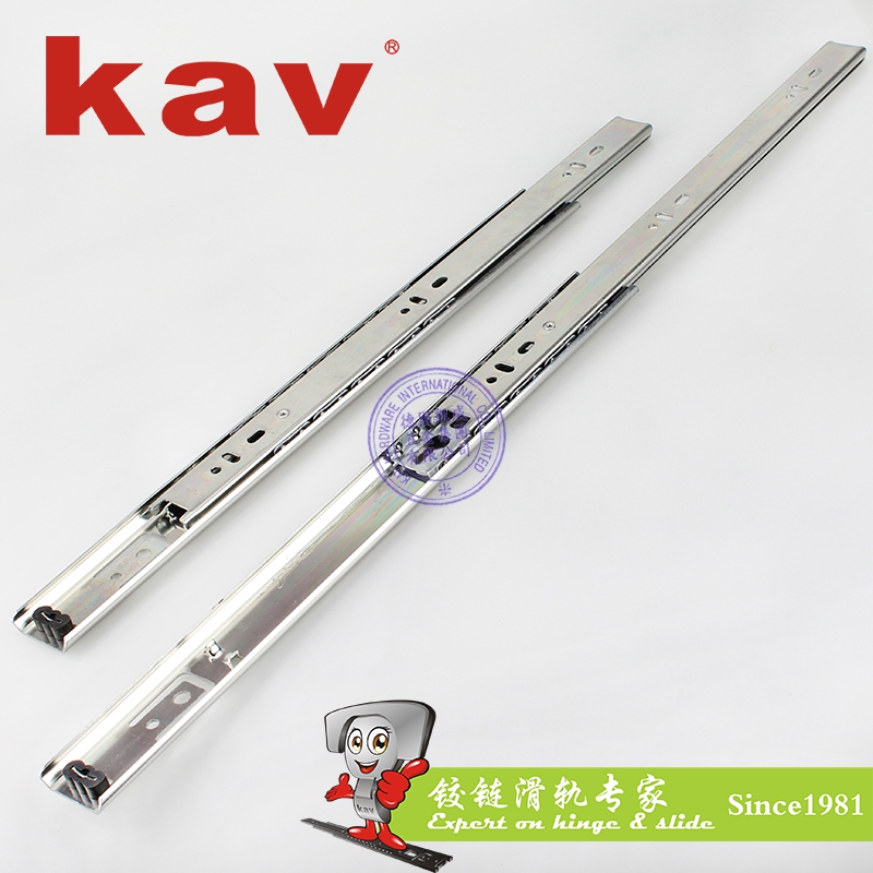 kav27mm宽二节钢珠滑轨抽屉导轨C27212