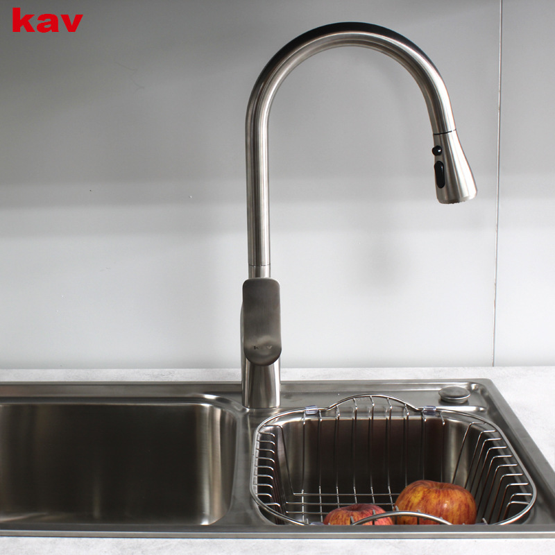 抽拉式厨房伸缩可旋转洗衣台洗碗池家用冷热水龙头